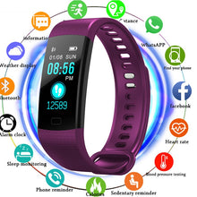 Load image into Gallery viewer, TOLASI Women Men Smart Wrist Band Bluetooth Heart Rate Blood Pressure Pedometer Clock LED Sport Bracelet Watch For Android IOS