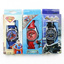 Load image into Gallery viewer, Children&#39;s Cartoon Batman Kids Watch Spiderman Ben 10 Supreman Child Watch Boys Leather Strap Quartz Watch Reloj Nino Boy Gift