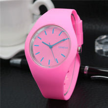 Load image into Gallery viewer, 1 Pcs Women Quartz Watch Candy Color Dial with Silicone Band LXH