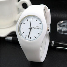 Load image into Gallery viewer, 1 Pcs Women Quartz Watch Candy Color Dial with Silicone Band LXH