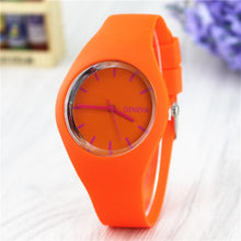 Load image into Gallery viewer, 1 Pcs Women Quartz Watch Candy Color Dial with Silicone Band LXH